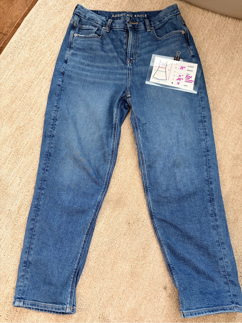 American Eagle Outfitters Women’s Straight Leg Medium Blue Jeans
